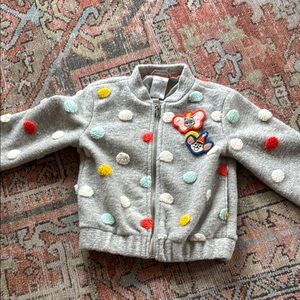 Disney Japan Gray Polka Dot Bomber Jacket